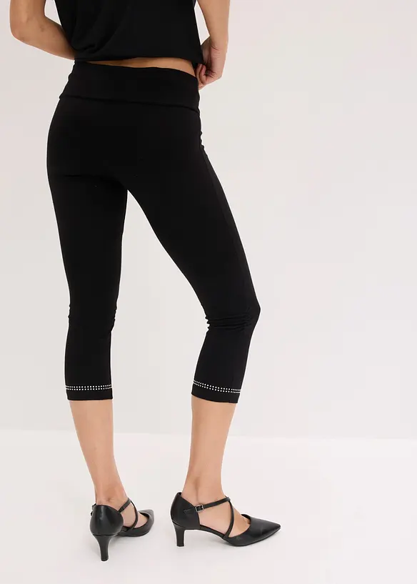 Capri-Leggings mit Glitzer, (2er-Pack), bonprix