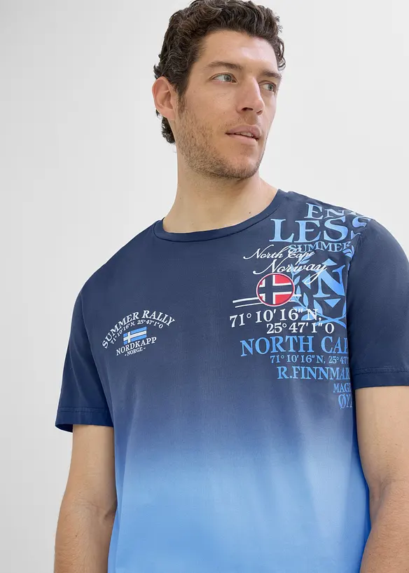 T-Shirt mit Farbverlauf aus reiner Bio-Baumwolle, bonprix