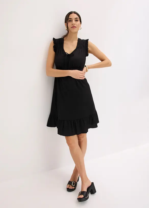 Minikleid aus strukturierter Ware, bonprix
