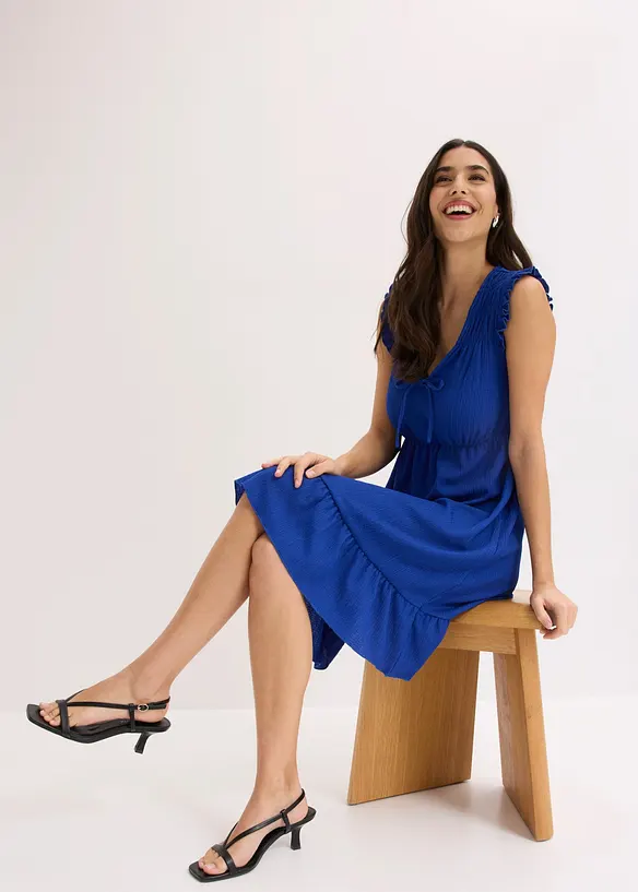 Minikleid aus strukturierter Ware, bonprix