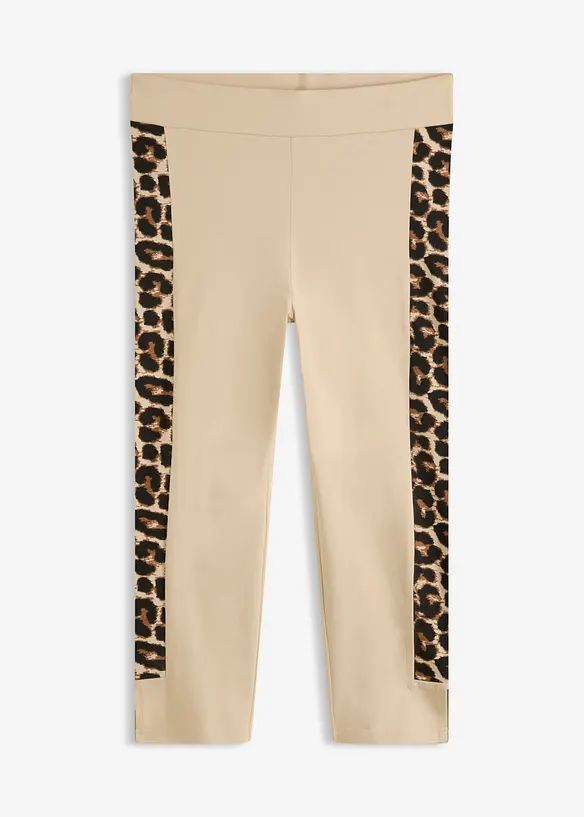 Legging corsaire &agrave; imprim&eacute; l&eacute;opard, bonprix