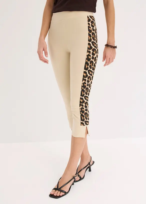 Legging corsaire &agrave; imprim&eacute; l&eacute;opard, bonprix