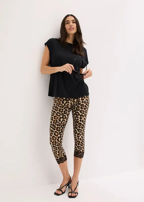 Capri-Leggings mit Spitze, bonprix