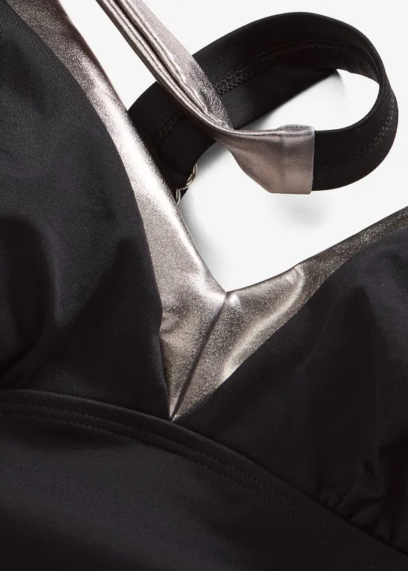 Medium Shape-Badeanzug mit silbernen Details, bonprix