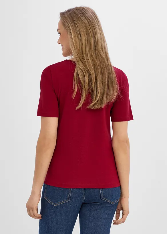 Umstandsshirts mit tiefem Rundhalsausschnitt (2er Pack), bonprix
