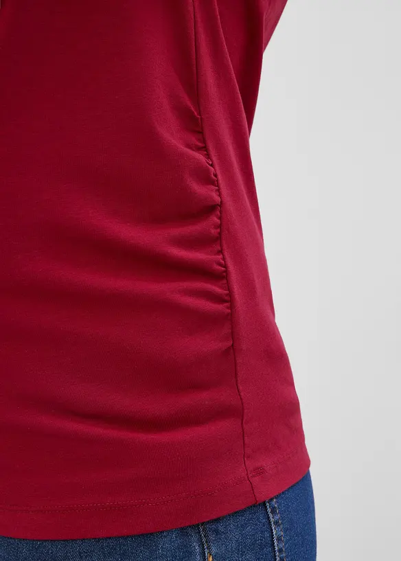 Umstandsshirts mit tiefem Rundhalsausschnitt (2er Pack), bonprix