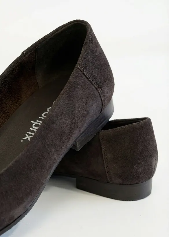 Ballerines en cuir, bonprix