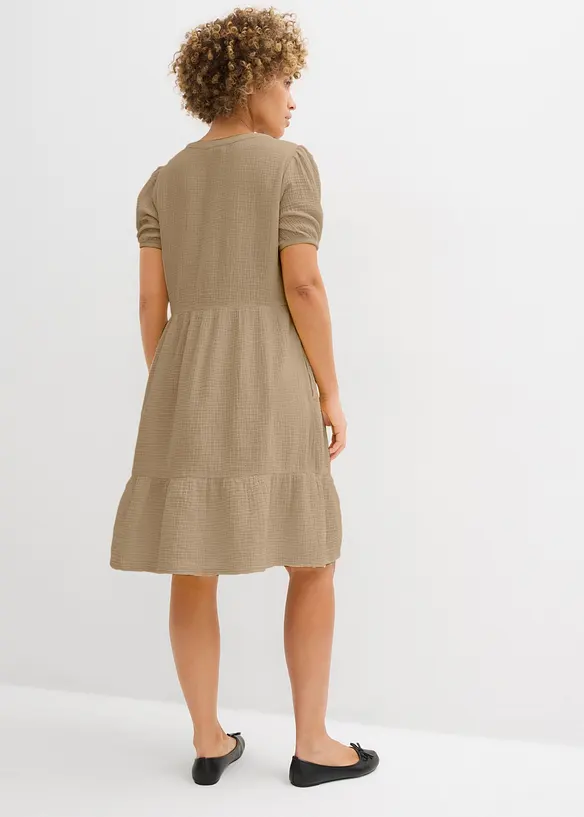 Robe oversize en gaze de coton, bonprix