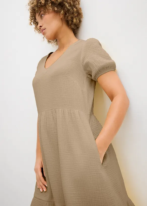 Robe oversize en gaze de coton, bonprix
