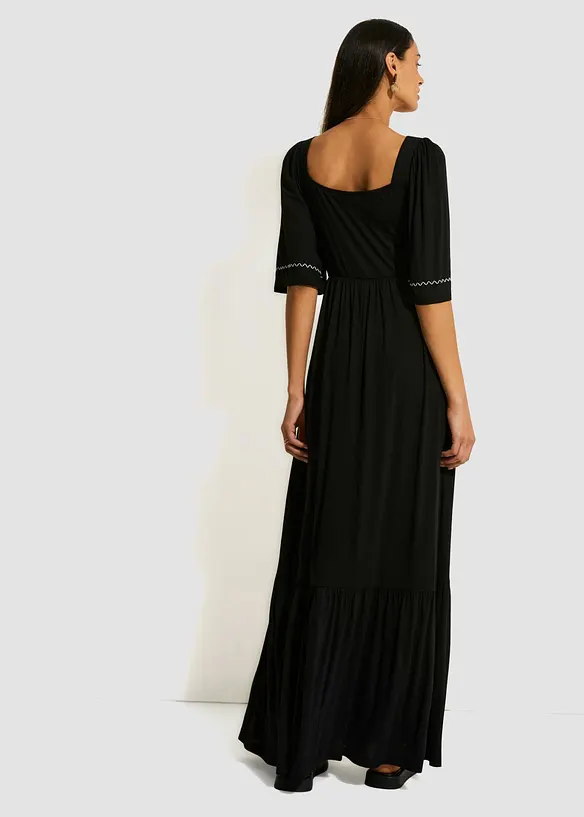 Robe longue et fluide en viscose extensible, bonprix