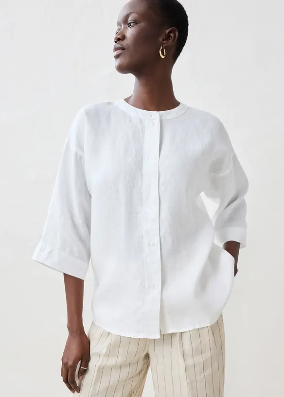 Chemisier oversize 100% lin, bonprix