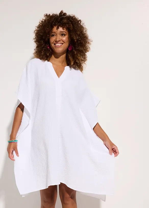 Tunique de plage en gaze de coton, bonprix