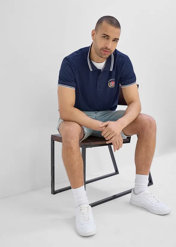 Poloshirt, Kurzarm aus reiner Bio-Baumwolle, bonprix