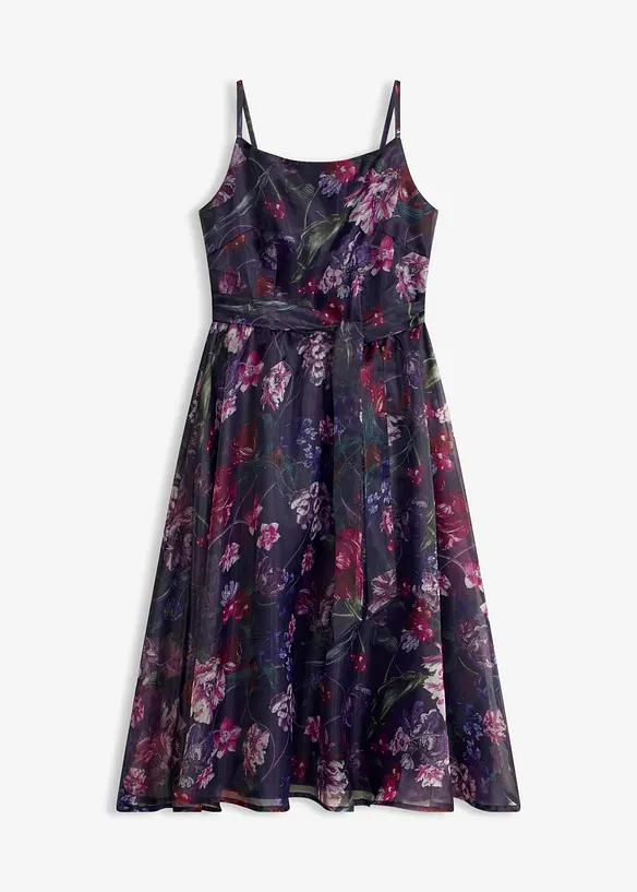 Midikleid aus zartem T&uuml;ll mit Bindeband, bonprix
