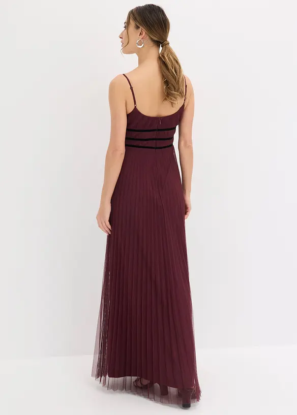 Abendkleid aus zartem T&uuml;ll mit Plisse&eacute;, bonprix
