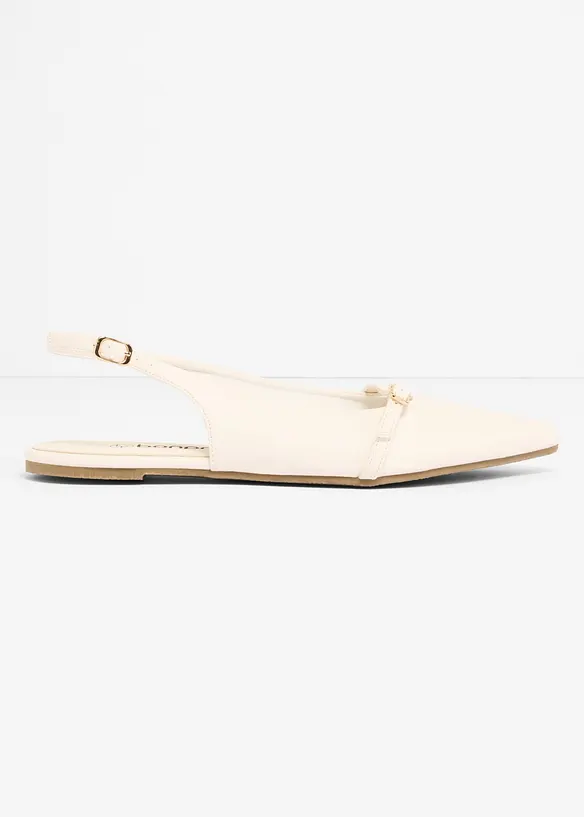 Ballerines slingback avec bride d&eacute;corative, bonprix