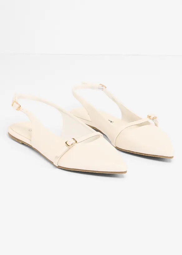 Ballerines slingback avec bride d&eacute;corative, bonprix