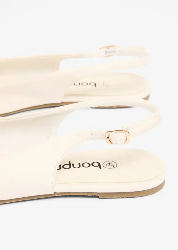 Ballerines slingback avec bride d&eacute;corative, bonprix