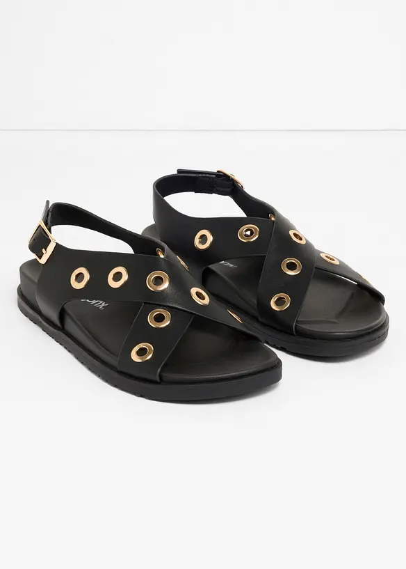 Sandales &agrave; &oelig;illets, bonprix