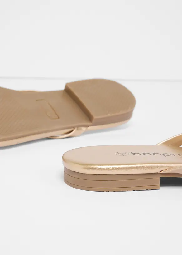 Mules entredoigt m&eacute;tallis&eacute;es, bonprix