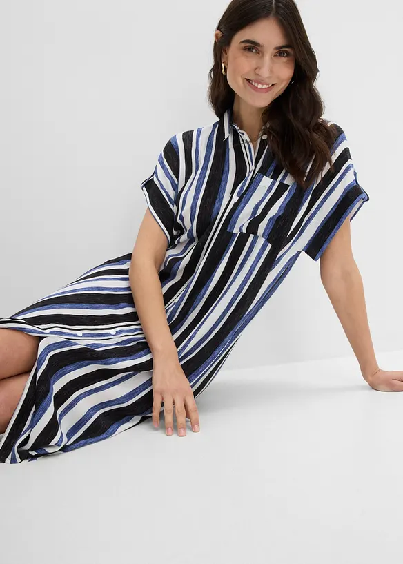 Robe chemise en viscose fluide, bonprix