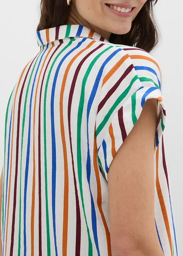Blouse manches courtes en viscose m&eacute;lang&eacute;e, bonprix