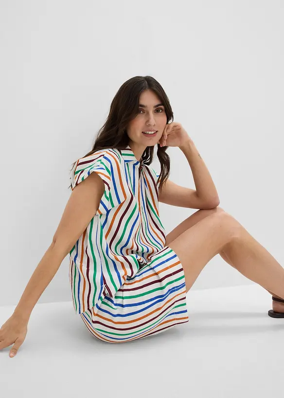 Blouse manches courtes en viscose m&eacute;lang&eacute;e, bonprix