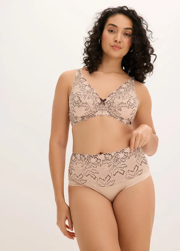 Highwaist Panty mit zarter Spitze, bonprix