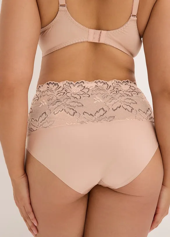 Highwaist Panty mit zarter Spitze, bonprix