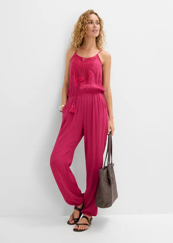 Combinaison en viscose textur&eacute;e, bonprix