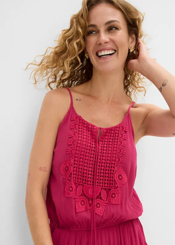 Combinaison en viscose textur&eacute;e, bonprix