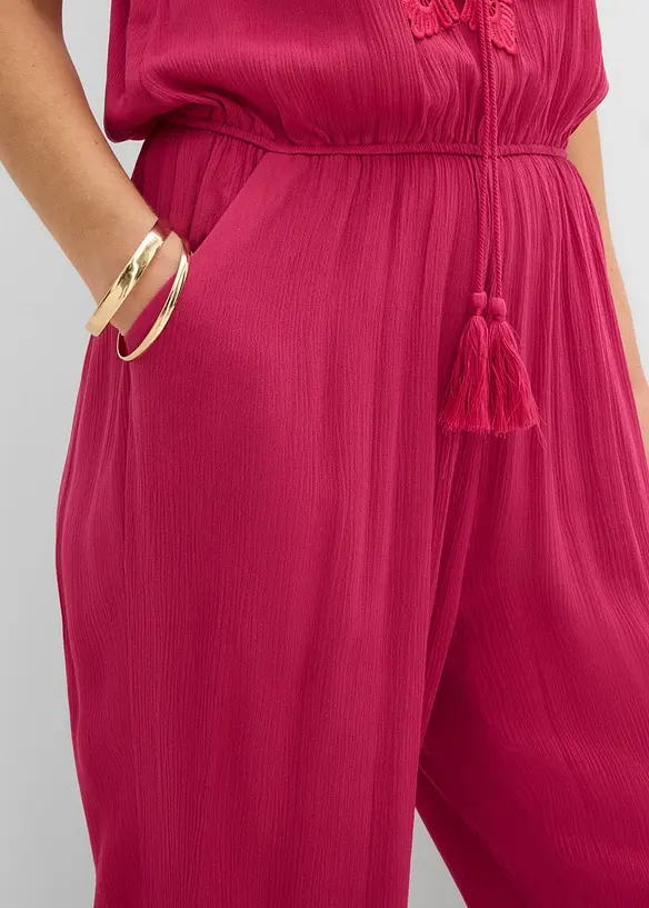 Combinaison en viscose textur&eacute;e, bonprix