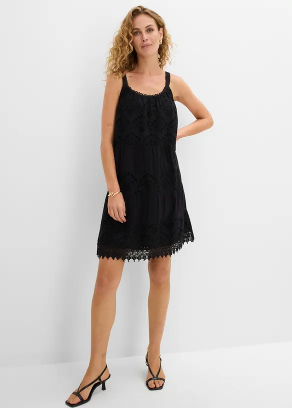 Tr&auml;gerkleid aus Viskose mit Spitze, bonprix