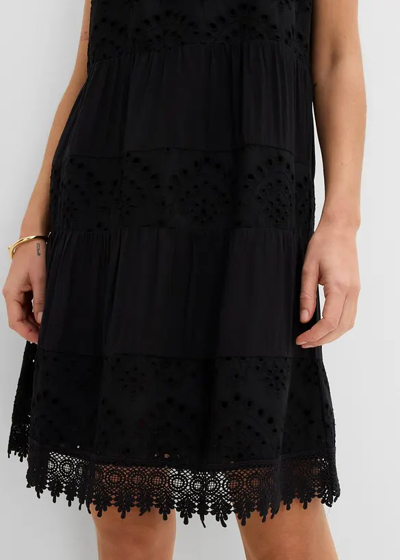 Tr&auml;gerkleid aus Viskose mit Spitze, bonprix