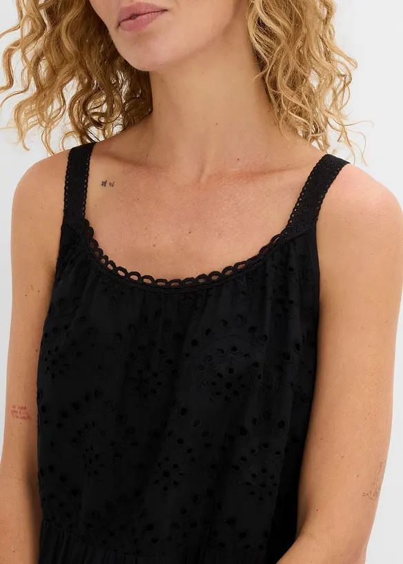 Tr&auml;gerkleid aus Viskose mit Spitze, bonprix