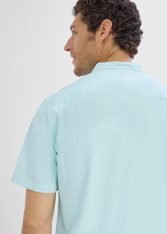 Chemise manches courtes a&eacute;rienne en lin m&eacute;lang&eacute;, bonprix
