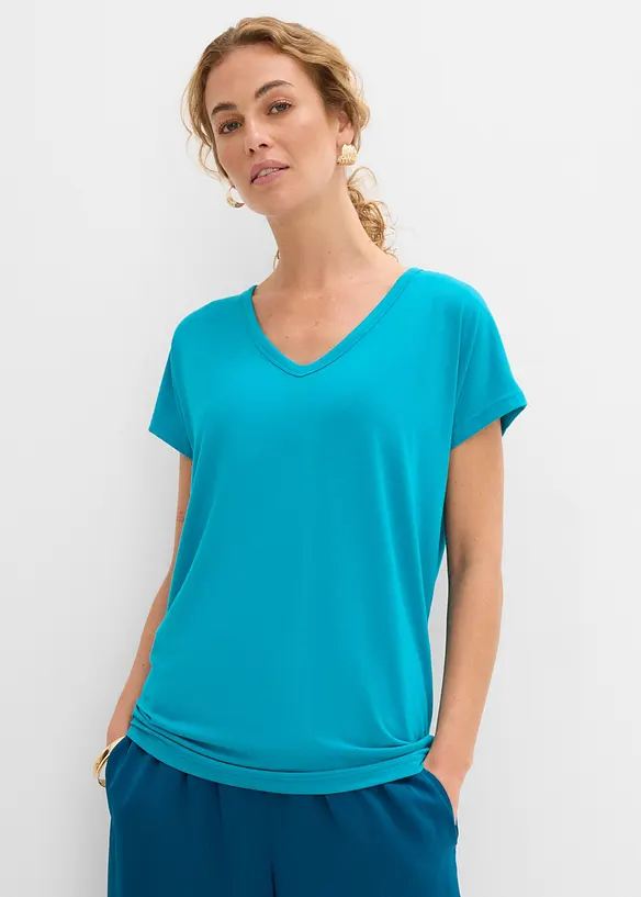 T-shirt en viscose m&eacute;lang&eacute;e, bonprix