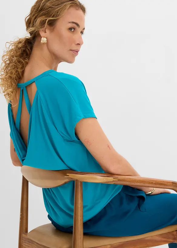 T-shirt en viscose m&eacute;lang&eacute;e, bonprix