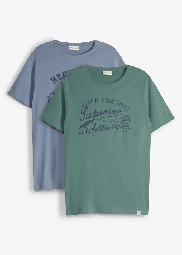 Lot de 2 T-shirts, bonprix