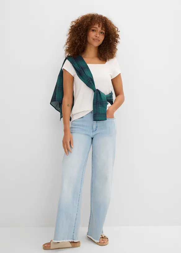 Kurzarmshirt mit Karree-Ausschnitt, bonprix