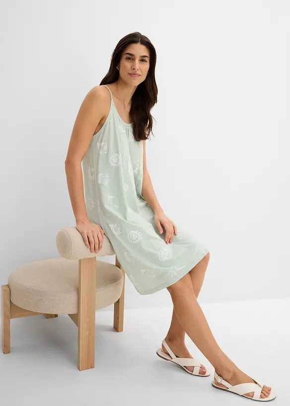 Robe d&eacute;bardeur en jersey coton, bonprix