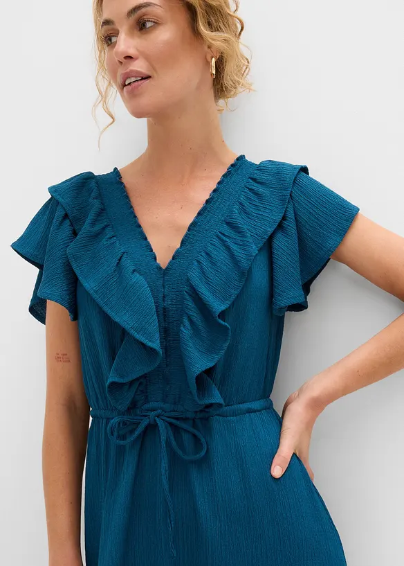 Robe longue &agrave; volants, bonprix