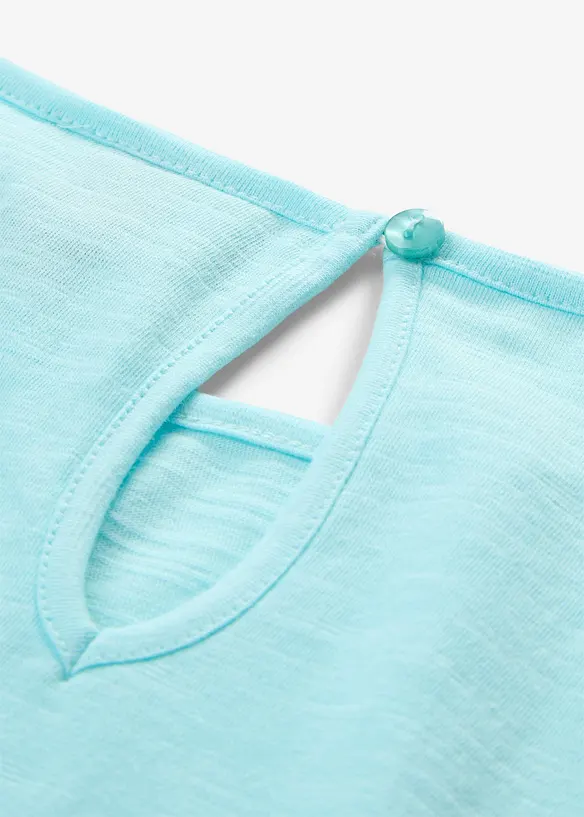 T-shirt en fil flamm&eacute; avec base smock&eacute;e, bonprix