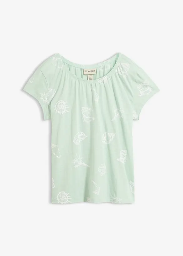T-shirt imprim&eacute; &agrave; col rond en coton, bonprix