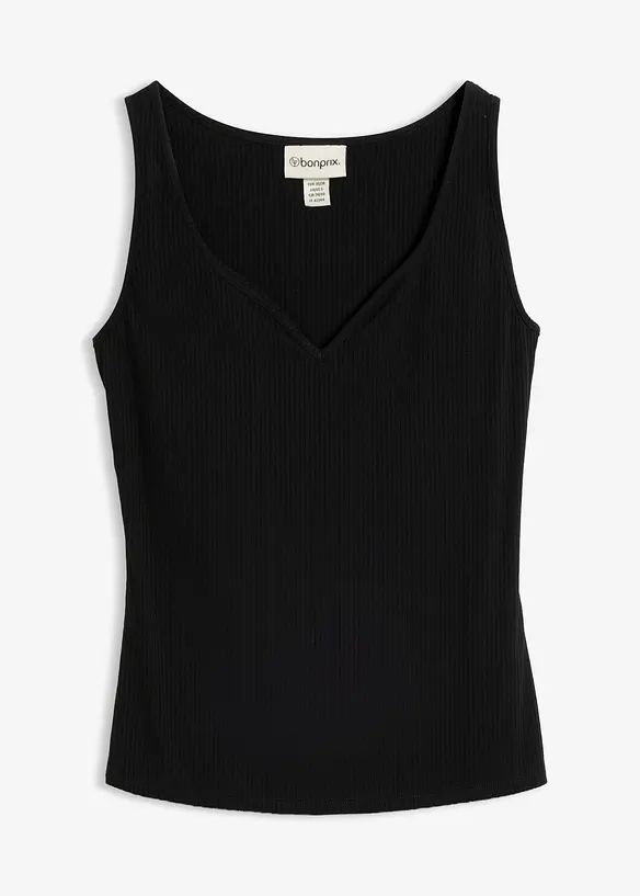 Ripp-Top aus softer Viskose, bonprix