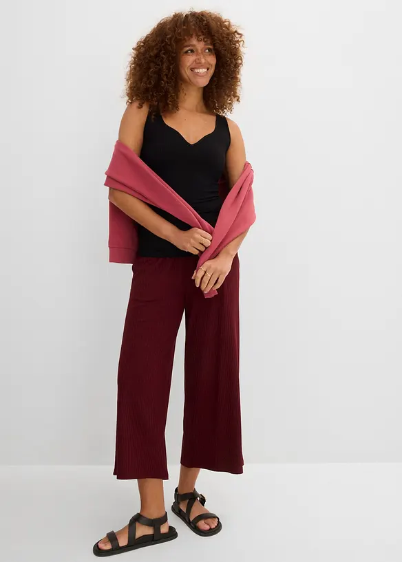Ripp-Top aus softer Viskose, bonprix