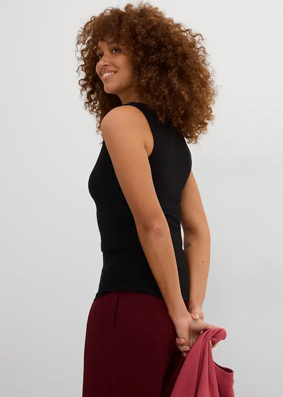 Ripp-Top aus softer Viskose, bonprix
