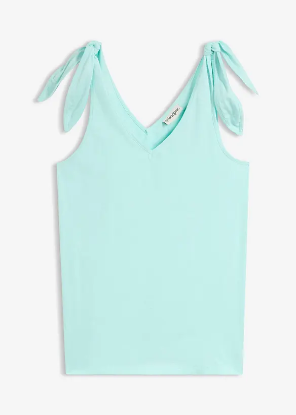 Top en coton avec d&eacute;tails n&oelig;uds, bonprix