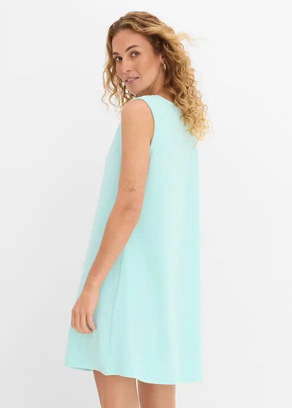 Robe trap&egrave;ze en tissu &eacute;ponge, bonprix