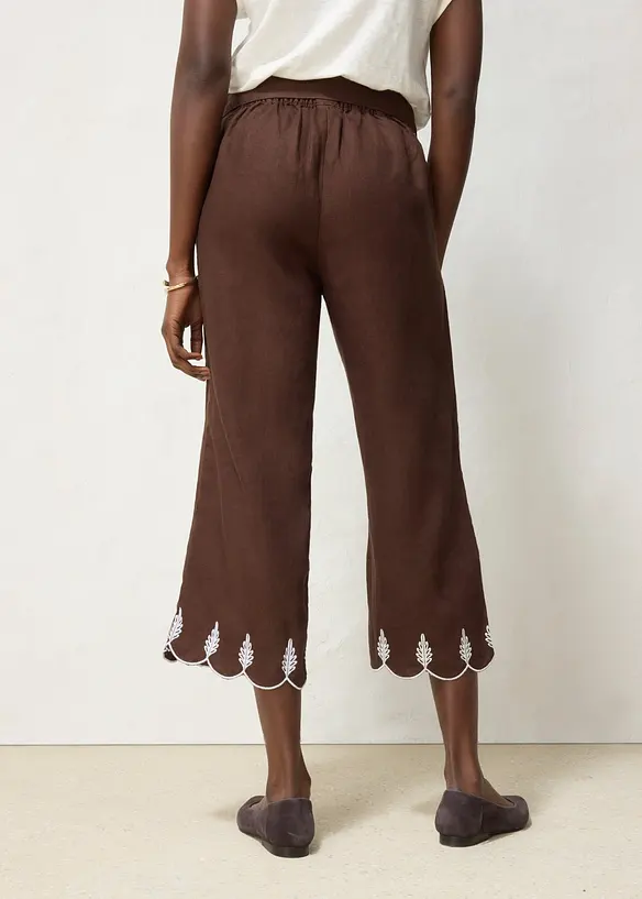Leinen-Culotte mit G&uuml;rtel (2 tlg. Set), bonprix